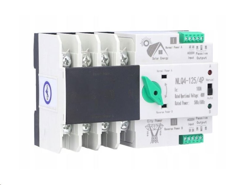 E-shop Zhejiang Nalei Electric Automatický přepínač sítí - napájení 4P 400V 32A - NLQ4-125/4P pro FVE