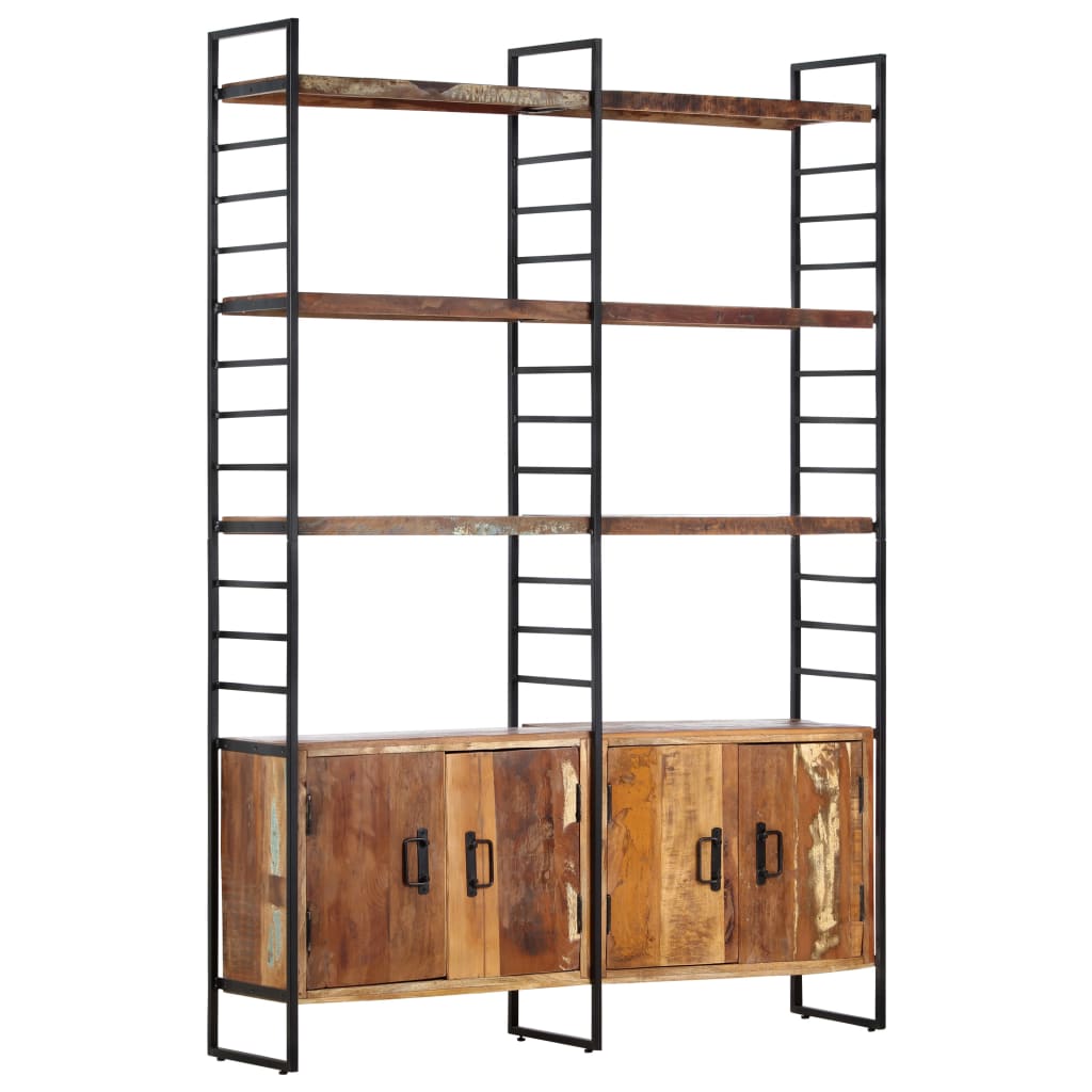 E-shop Multidom 4-poschodová knižnica 124x30x180 cm, recyklovaný masív