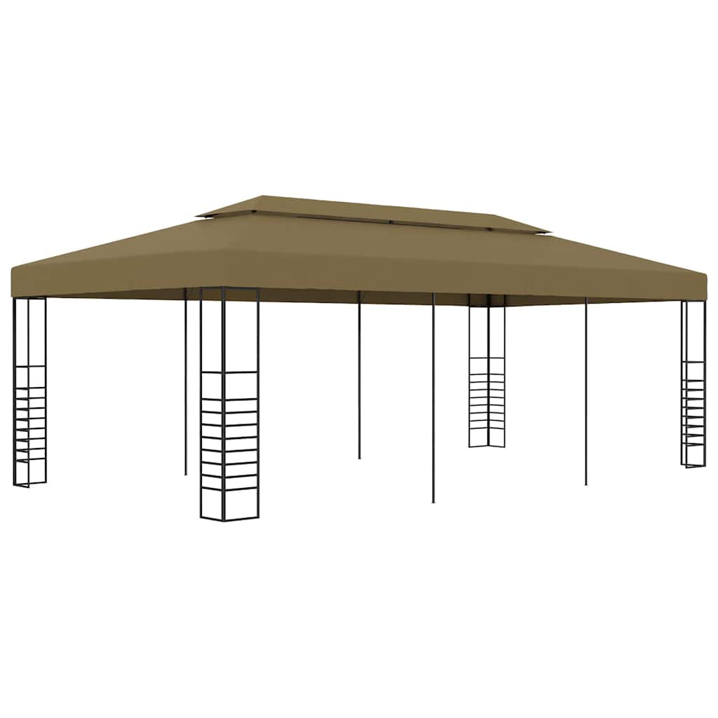E-shop Multidom Záhradný altánok 6x3x2,7 m, sivohnedý 180 g/m²