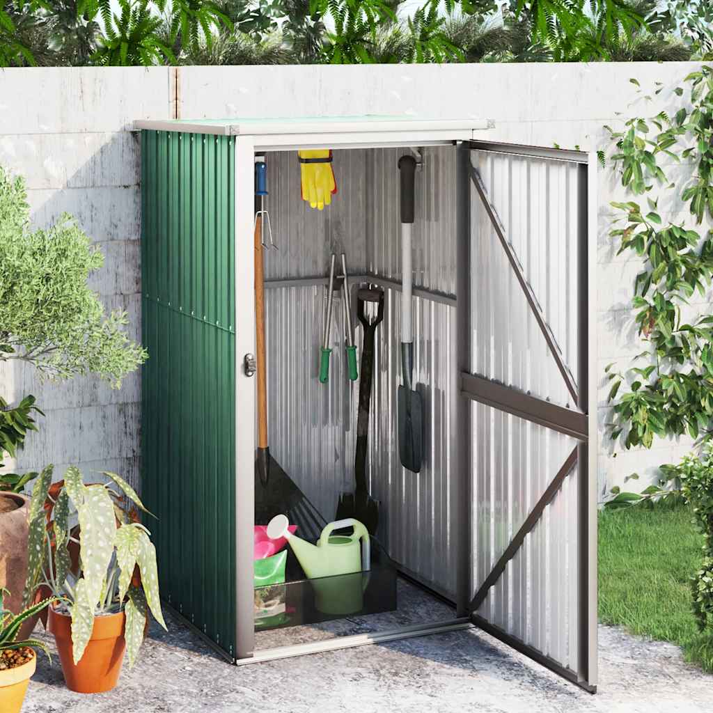 E-shop Multidom Záhradná kôlňa na náradie, zelená 88x89x161cm, pozinkovaná oceľ