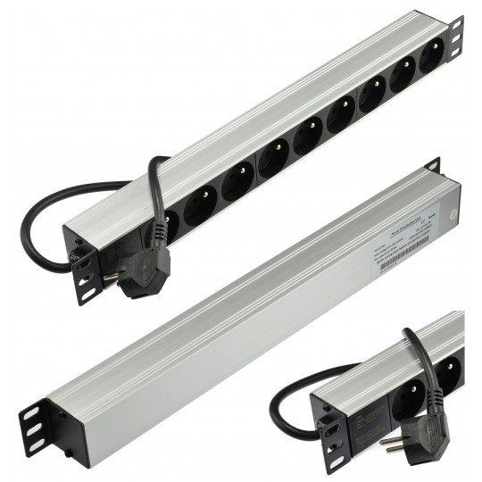 E-shop Napájacia lišta do racku NEKU 22.5002 19" panel 1U, 9 zásuviek, 1,8m