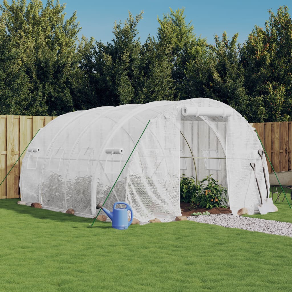 Multidom Fóliovník s oceľovým rámom biely 12 m² 4x3x2 m