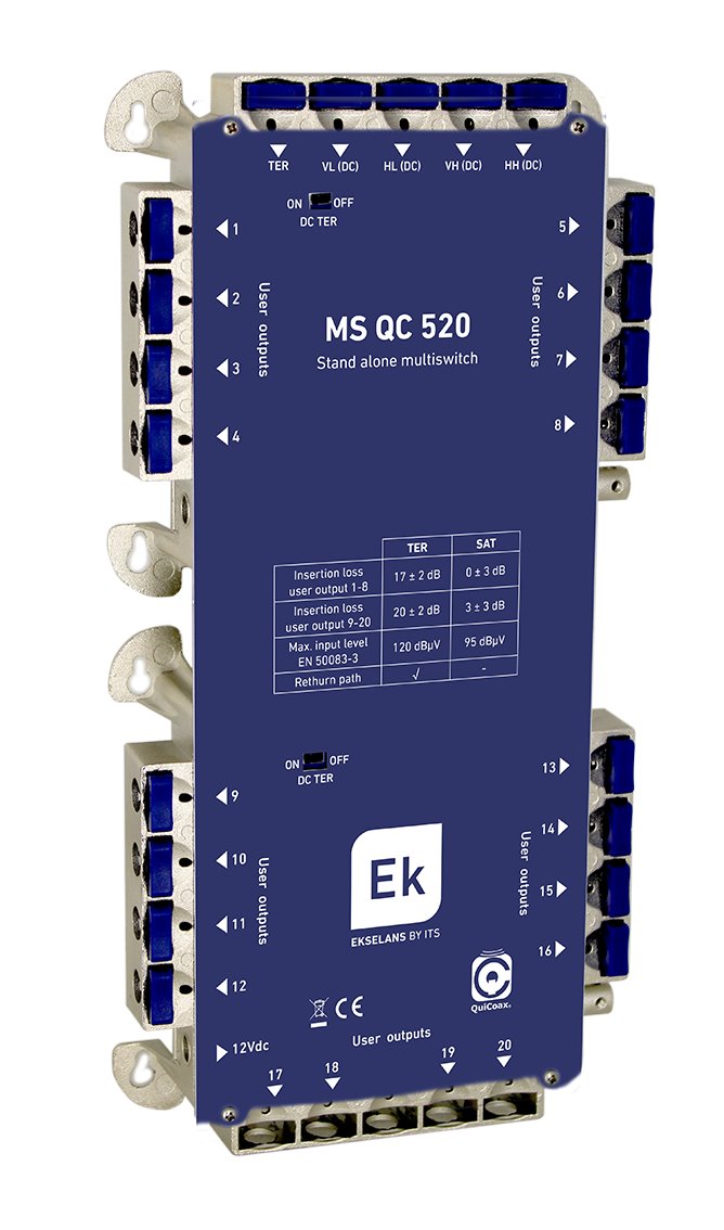 ITS MS QC 520 - multipřepínač 5/20 QuiCoax