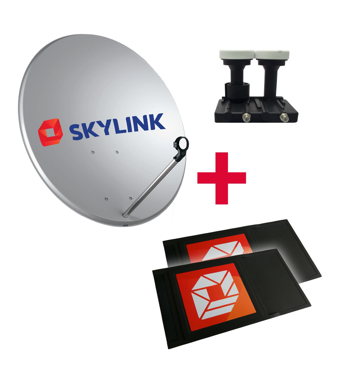 E-shop SET pro montáž SKYLINK - SK 2x modul NAGRA, parabola 80, LNB monoblok SINGLE 8595689802752
