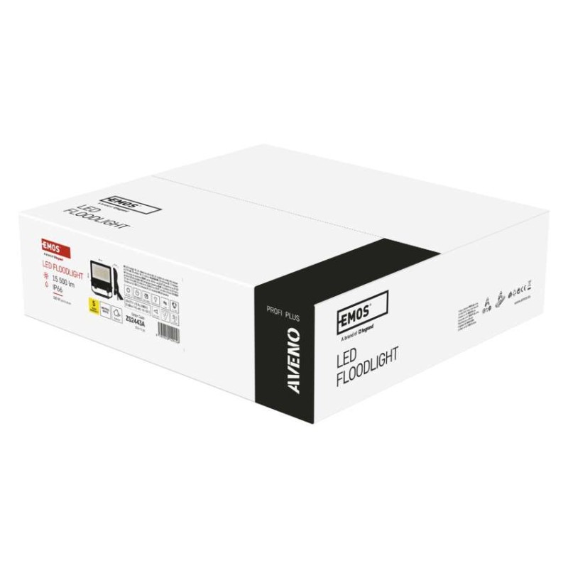 E-shop EMOS LED reflektor AVENO čierny, 100W neutrálna biela