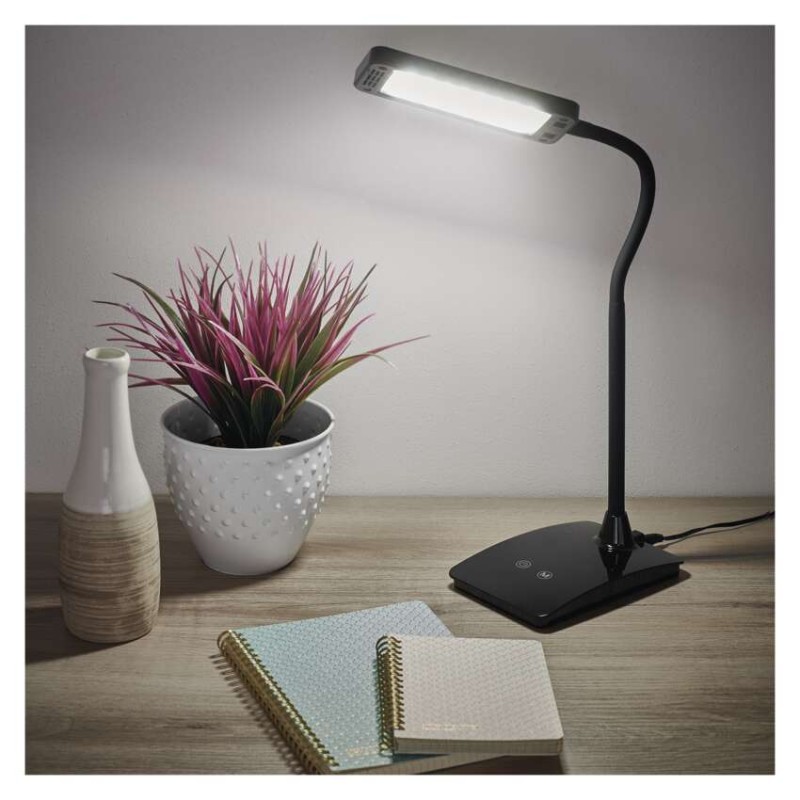 E-shop EMOS LED stolná lampa Eddy, čierna