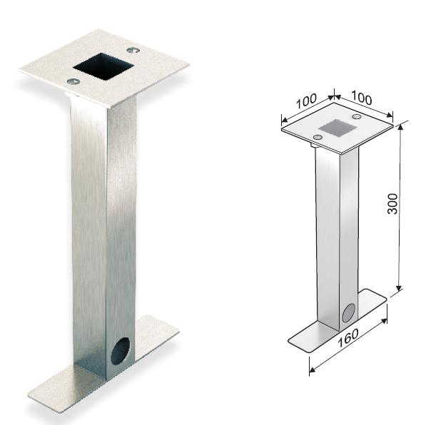 MCJ Záhradný montážny stĺpik 100 x 100 mm, nerez