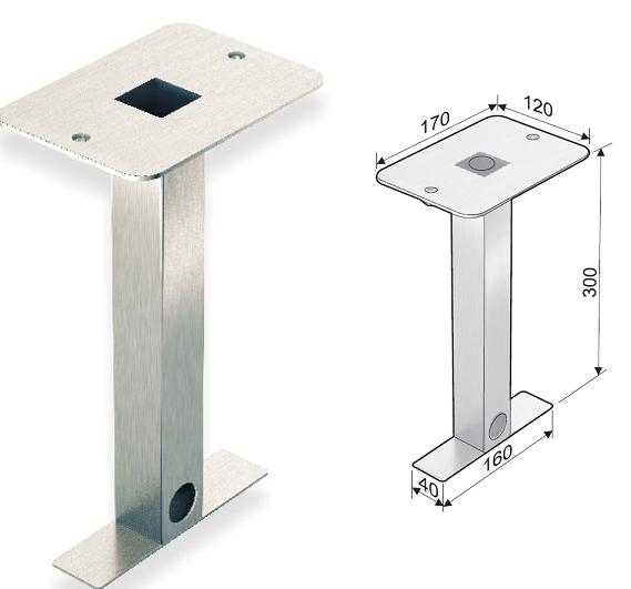 MCJ Záhradný montážny stĺpik 160 x 100 mm, nerez