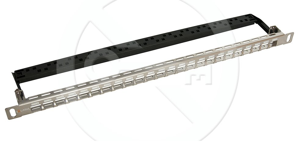 E-shop Univerzálny modulárny neosadený patch panel Solarix 24 portov nerez 0,5U SX24HDM-0-STP-SL-UNI 24200244