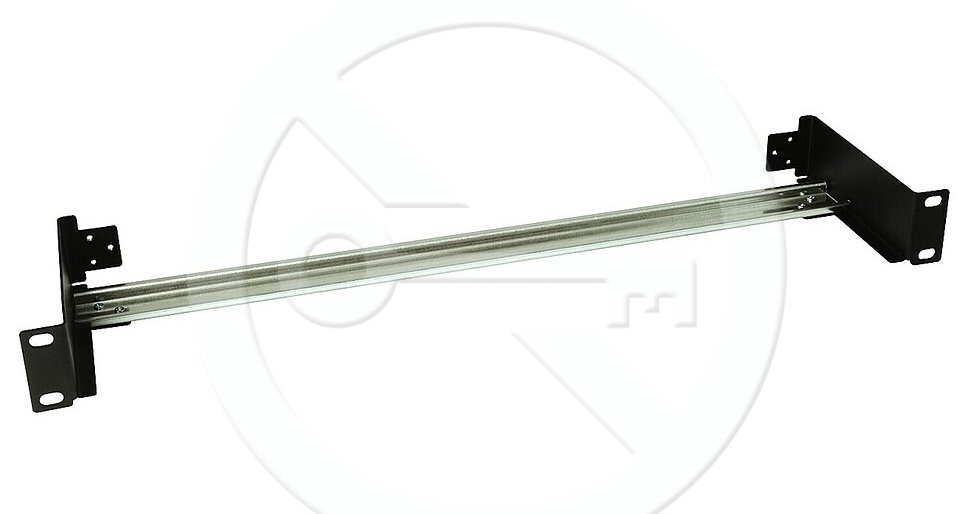 E-shop Solarix DIN lišta s držiakom do 19" rozvádzača, 1U čierna RAL 9005 RAIL-1U-DIN 80138323