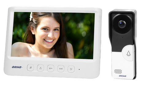 E-shop Videozvonček ORNO OR-VID-MC-1059/W, IMAGO, rodinný, LCD 7", biely
