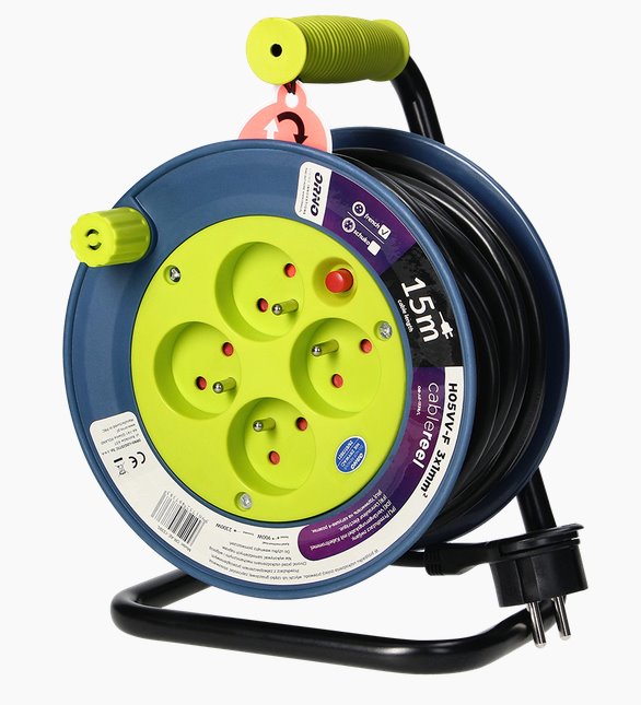 E-shop Predlžovací prívod ORNO OR-AE-1339/L, 15m, 4x zásuvka, H05VV-F 3x1 PVC