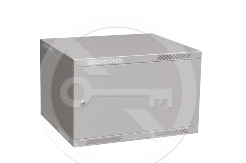 E-shop SOLARIX Rozvádzač nástenný skladaný SENSA LITE 6U 450mm, dvere plech, RAL 7035, SENSA-L-6U-545-21-G 83000100