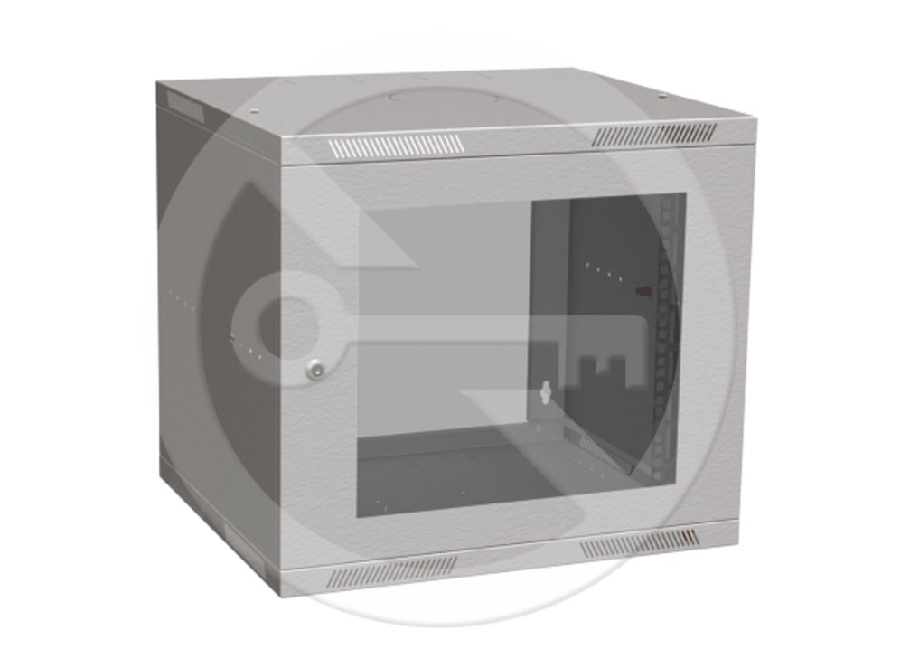 E-shop SOLARIX Rozvádzač nástenný skladaný SENSA LITE 9U 450mm, dvere sklo, RAL 7035 SENSA-L-9U-545-11-G 83000103