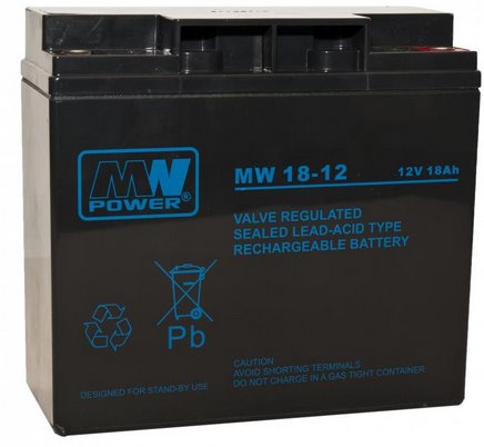 E-shop Batéria olovená 12V/18Ah Long life MW Power MWP 18-12 gélový akumulátor, životnosť až 12 rokov