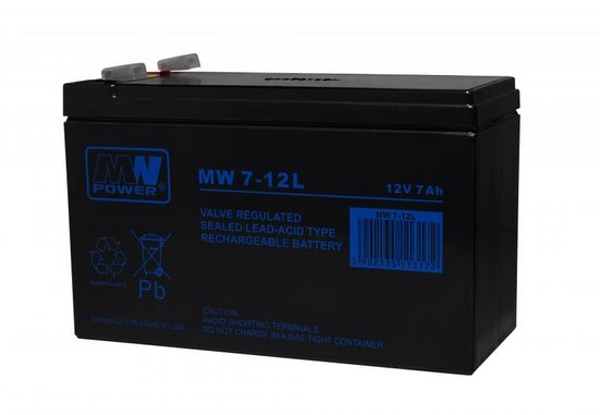 E-shop MW Power Batéria olovená 12V/7Ah Long life MW 7-12L AGM gélový akumulátor