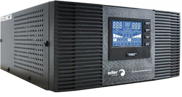 E-shop Záložný zdroj UPS ADLER CO-sínusUPS-600W-LCD, 600W 230V, 12V