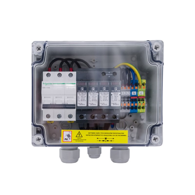 E-shop SAPRO FVE FVE Rozvádzač s prepäťovou ochranou RAC03P/F8M/T2/B16 pre fotovoltaiku
