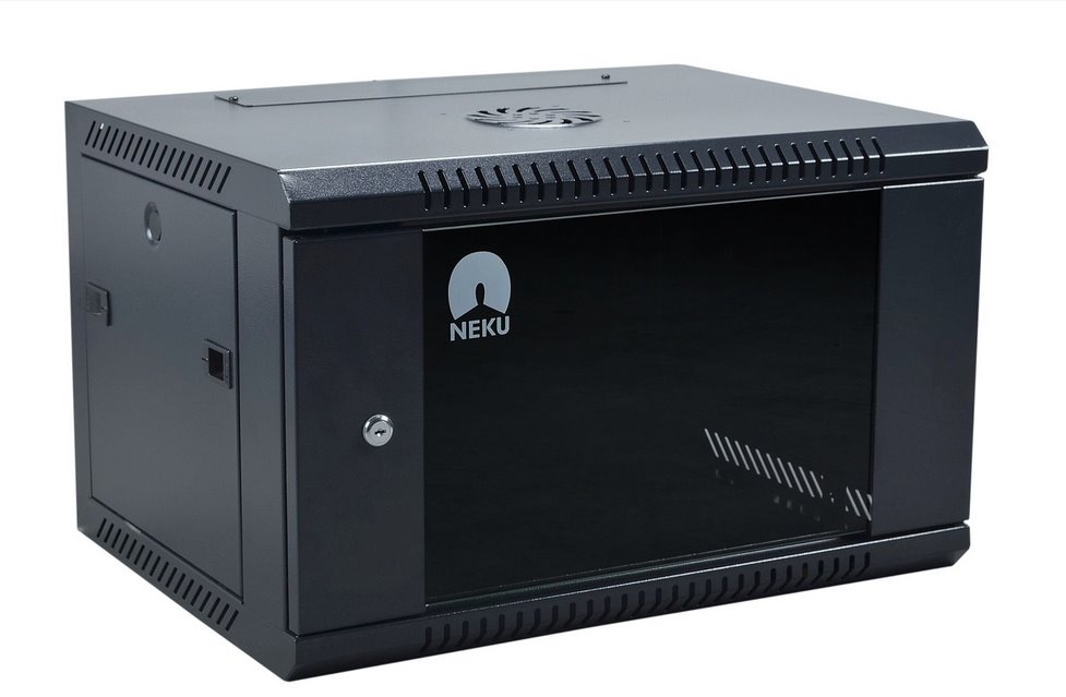 E-shop RACK skriňa závesná NEKU 19" 6U 450mm, čierna