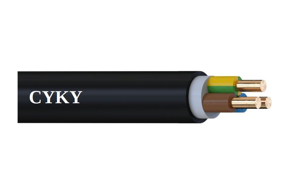 E-shop SAPRO Silový inštalačný kábel pre pevné uloženie CYKY-J 3x1,5, balenie 50m