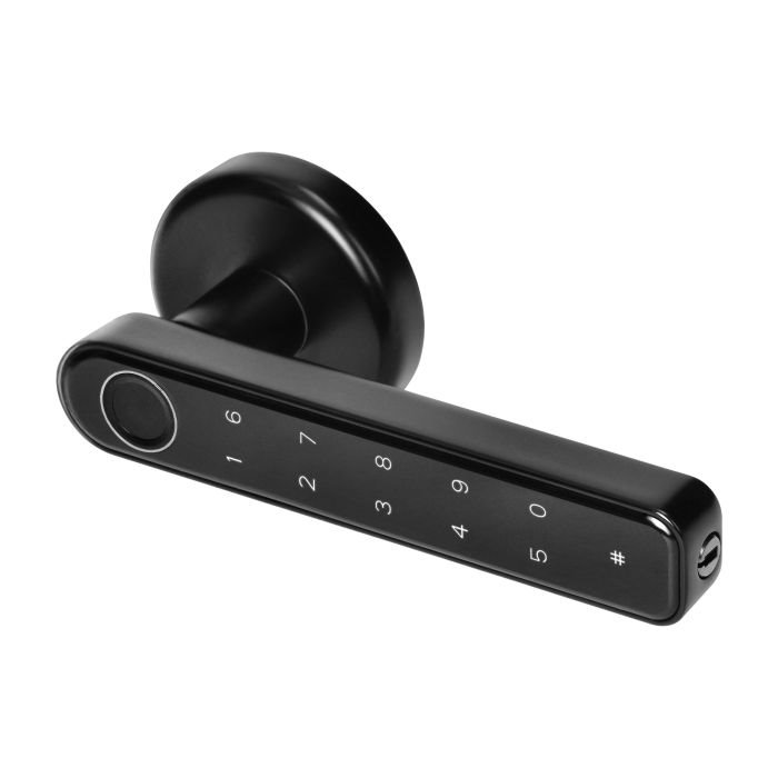 E-shop Chytrá kľučka s dotykovou klávesnicou a čítačkou odtlačkov prstov ORNO VIRONE CDL-1/B , Bluetooth 4.0, čierna