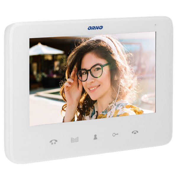 E-shop Prídavný monitor pre sériu ORNO INDI a SCUTI, OR-VID-VP-1069MV/W LCD 7", biely