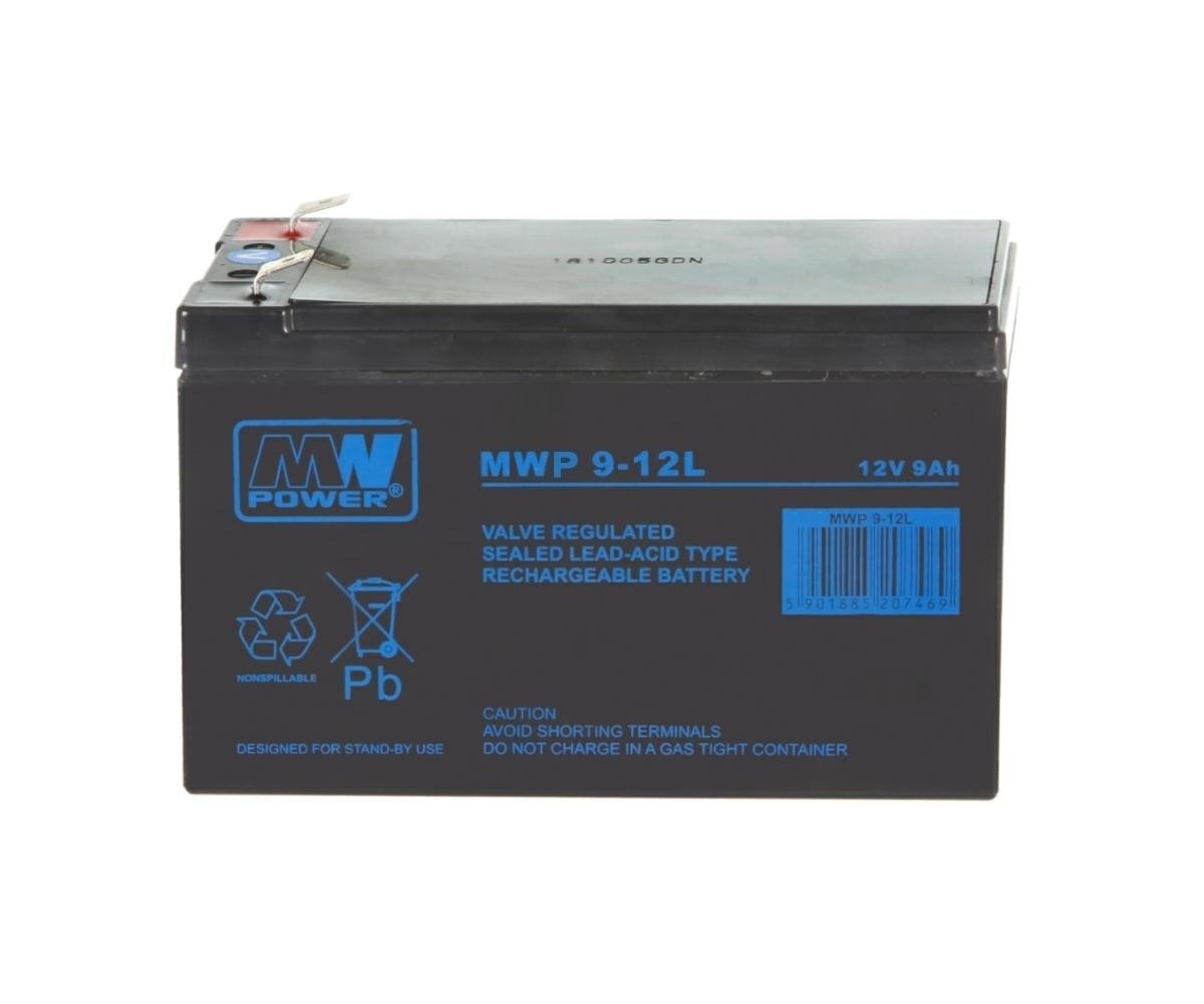 E-shop Batéria olovená 12V/9Ah Long life MW Power MWP 9-12L gélový akumulátor, životnosť až 12 rokov