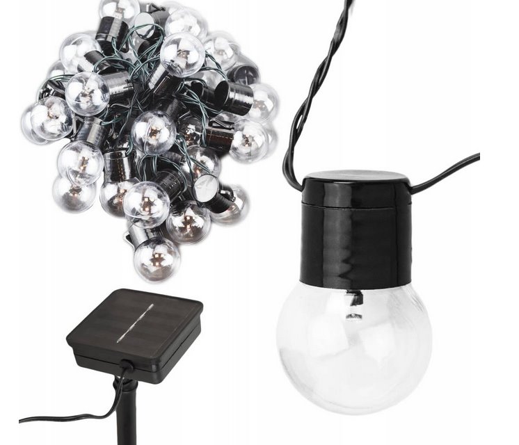 E-shop SAPRO Solárna párty osvetlenie reťaz girlanda GIR65, 30xLED, G40, 6,5m