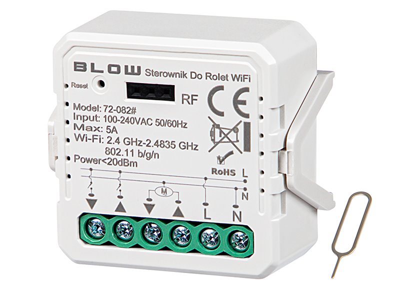 E-shop Smart diaľkové ovládanie roliet BLOW 72-082, WiFi TUYA