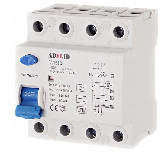 E-shop Adelid WR10 40/4/30/B Prúdový chránič Typ B, 4P, 40A, 30mA WR10 40/4/30/B