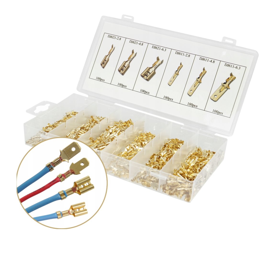 E-shop Súprava konektorov Adelid KNZ-BOX600 do auta, typ Faston, 600 ks KNZ-BOX600