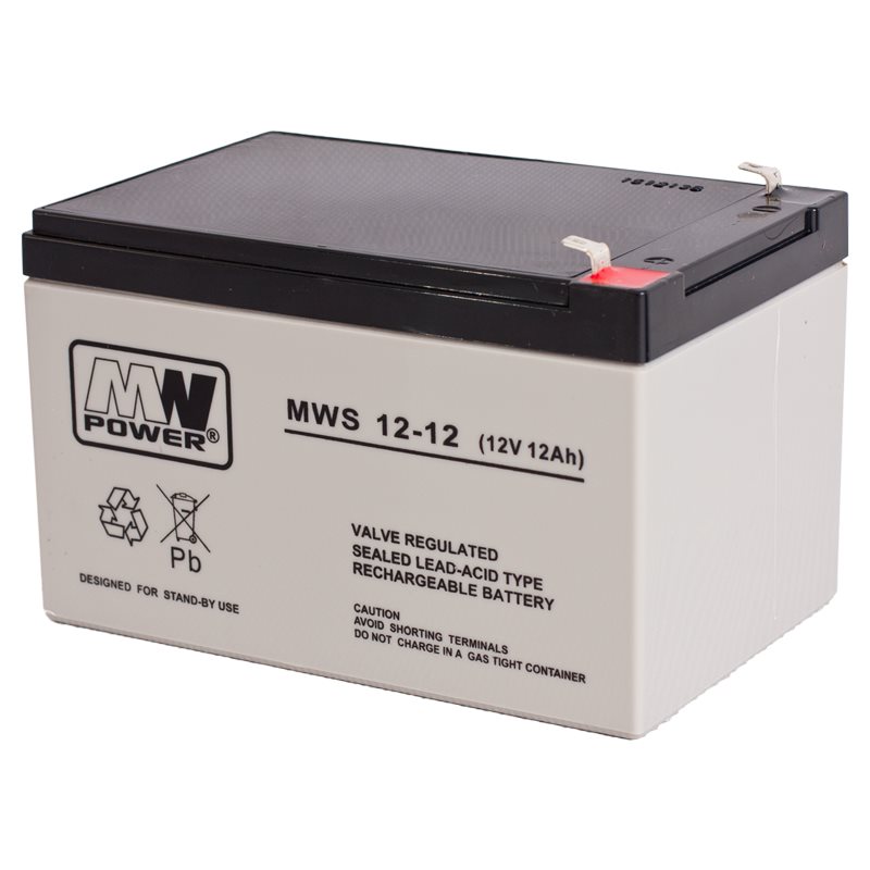 E-shop MW Power Batéria olovená 12V/12 Ah MWS Power AGM gélový akumulátor