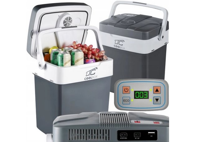 E-shop Autochladnička s funkciou ohrevu LTC LTC5005, 32 l, display, USB, sivá