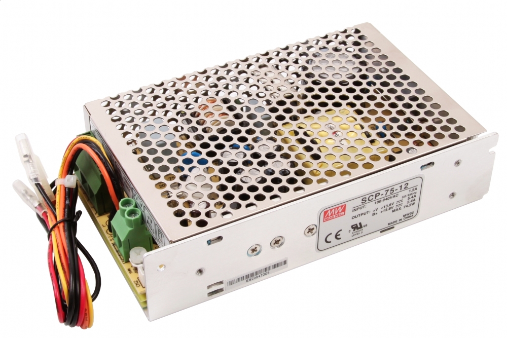 E-shop MEAN WELL SCP-75-12 Spínaný zdroj s funkcí nabíječky (UPS) 75W 13,8 V, box SCP-75-12
