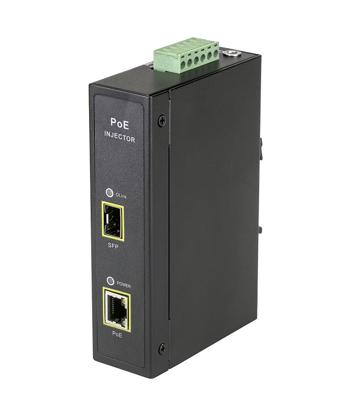 E-shop MaxLink DIN60F PoE injektor - 44-57VDC, 802.3af/at/bt, 55V, 1.1A, 60W, 1xSFP, 1Gbit MAXPIDIN60F