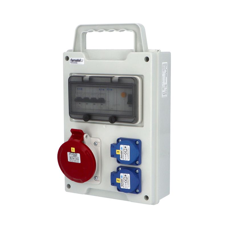 E-shop Famatel eb190-6kA - EB200010.1 /8M Zás.skříň EasyBOX IP44 jištěná s chráničem 40/4/003,přenosná