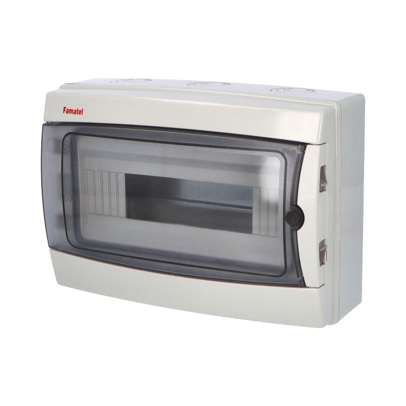 E-shop Famatel Rozvaděč Acqua 3912-TTB IP65, 12mod., na omítku, průhl. dveře, 215x305x110mm