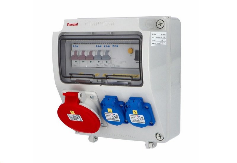 E-shop Famatel v190 - ZSF20001000.1 /3957 Zás.skříň IP54 jištěná s chráničem 40/4/003