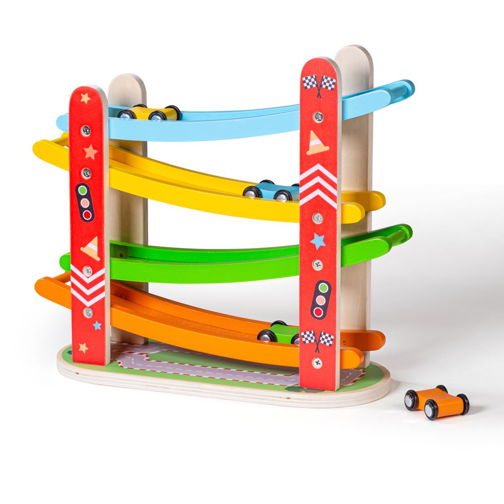 Bigjigs Toys Drevená autodráha