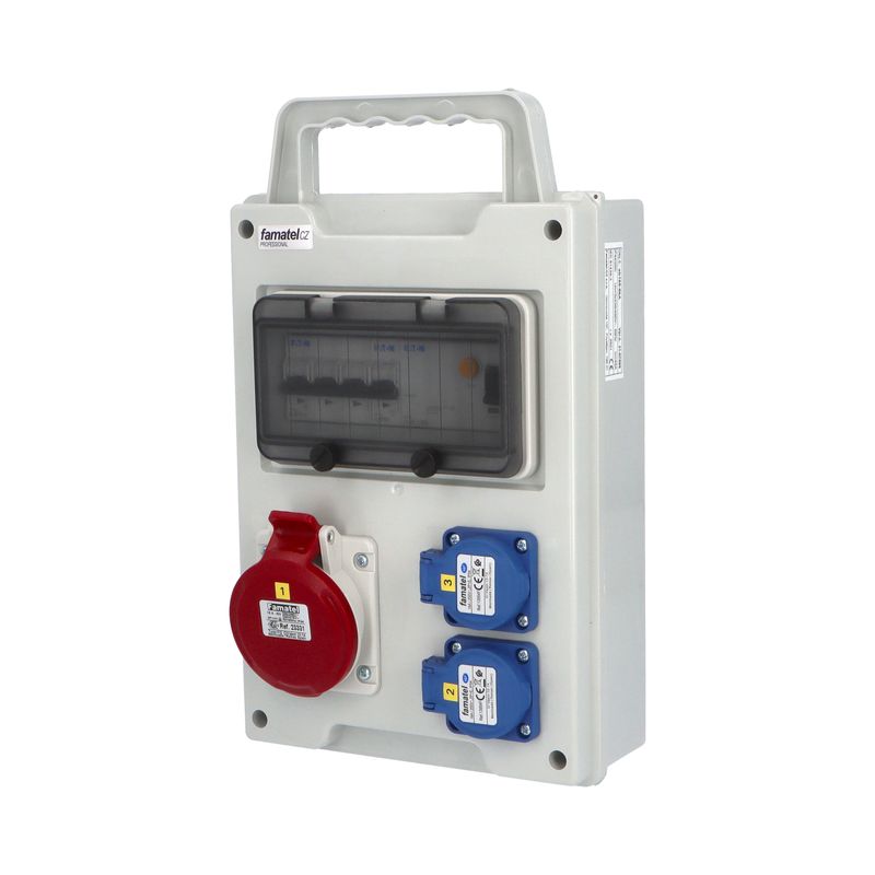 E-shop Famatel eb165-6kA - EB201000.1 /8M Zás.skříň EasyBOX IP44 jištěná s chráničem 40/4/003, přenosná