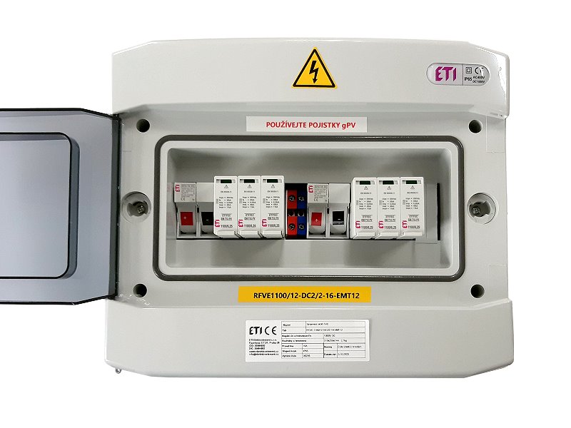 E-shop Rozvaděč ETI 001105402 RFVE-DC2-2-T12 2 stringy IP65 (DC pro FVE)
