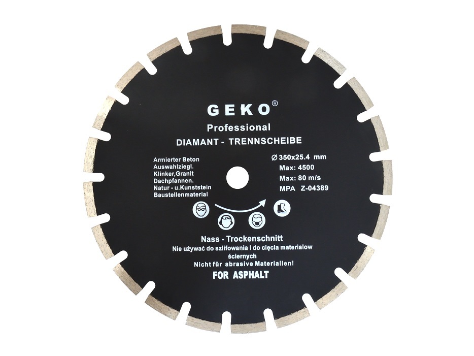 Diamantový rezný kotúč na asfalt, 350x25,4 mm GEKO