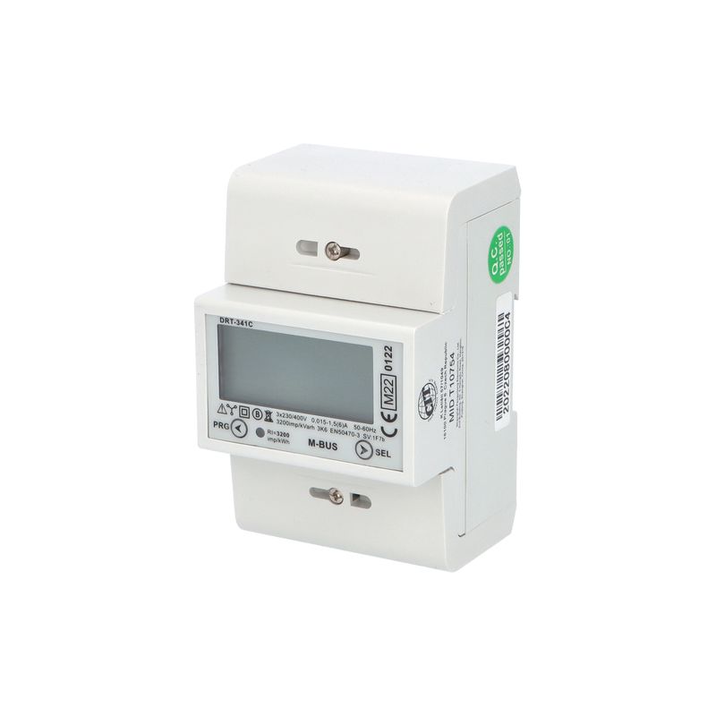 E-shop Eleman Elektroměr DRT-341C X/5A MID B+D, M-BUS, 4 mod., LCD, 3-fáz., 1-tar.