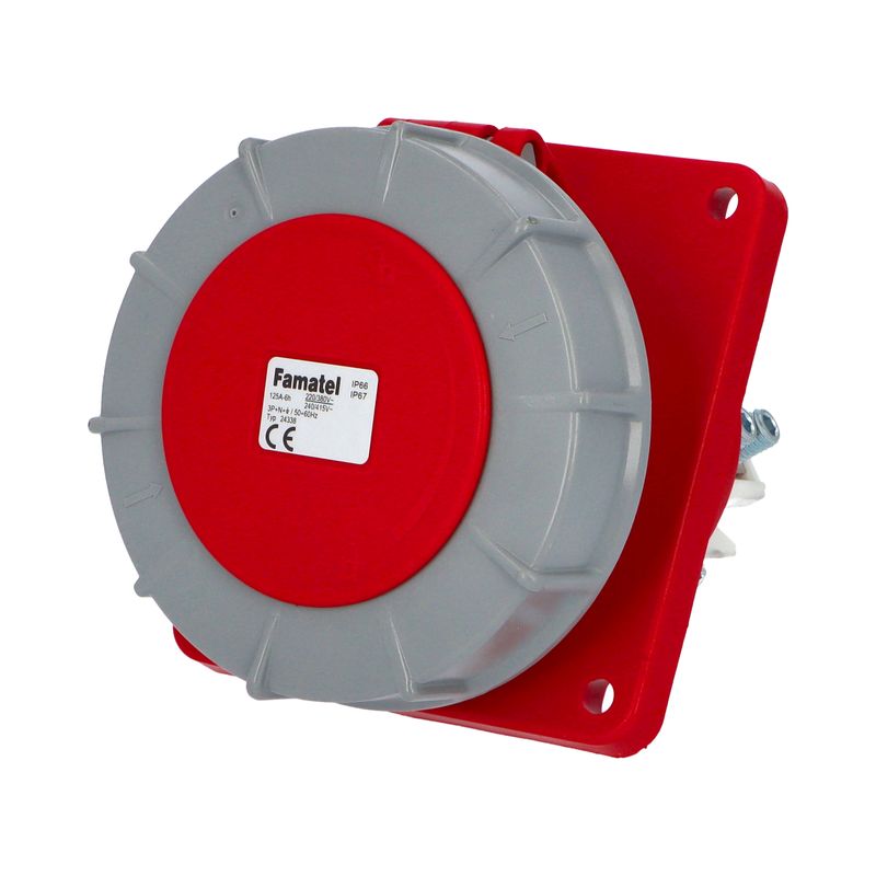 E-shop Famatel Zásuvka vestavná 24338 IP67/400V/125A/5P 6h, šikmá 10° - SpeedPRO