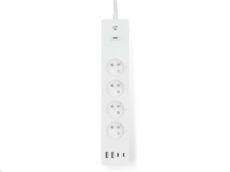 E-shop Prodlužovací kabel NEDIS WIFIP313EWT SmartLife /2m/Wi-Fi/16A/3680W/4xzásuvka/