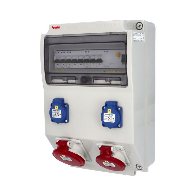 E-shop Famatel v310-6kA - ZSF20101000.1 /3959 Zás.skříň IP54 jištěná s chráničem 40/4/003