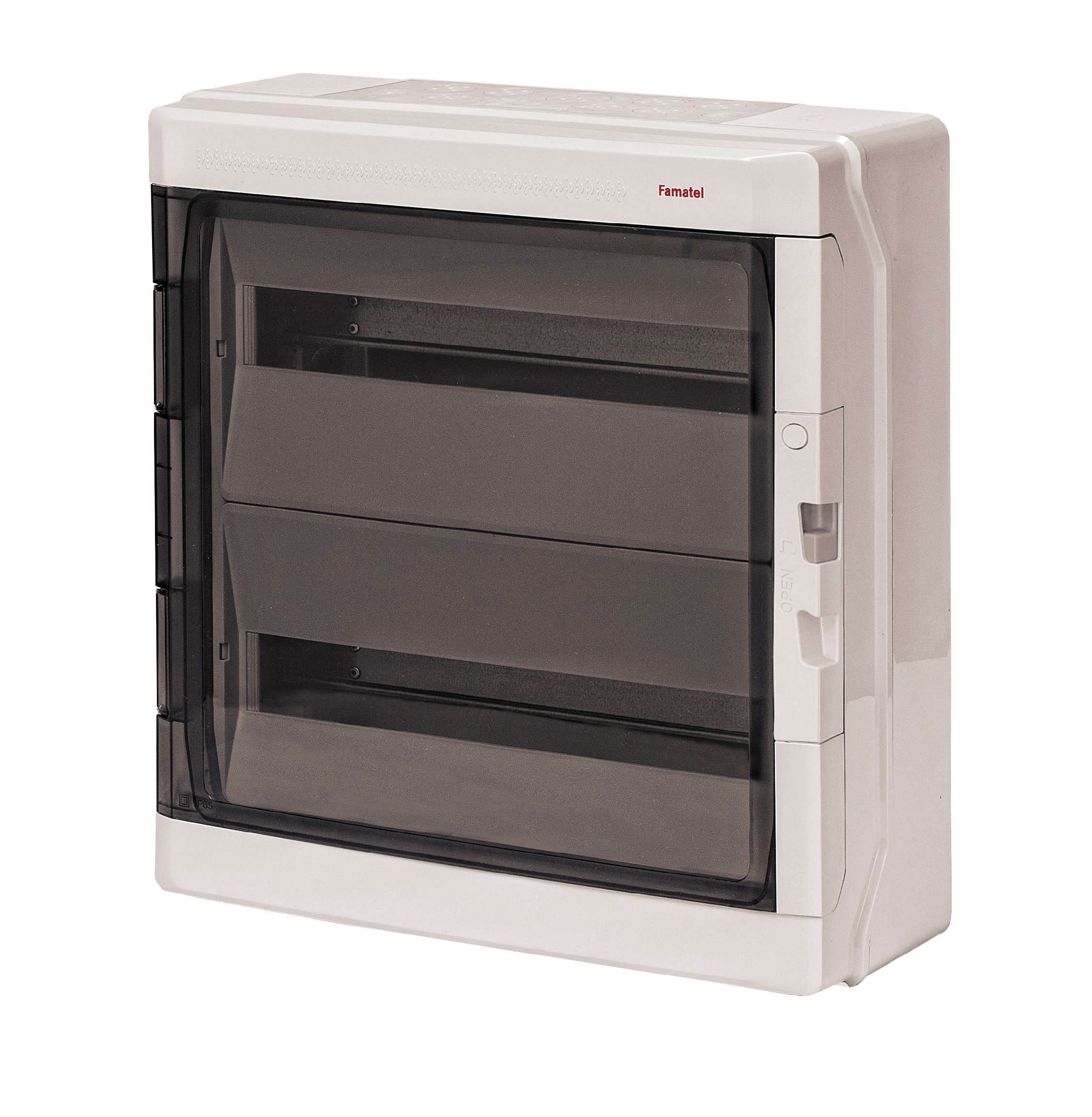 E-shop Famatel Rozvaděč AcquaPLUS 39036 IP65, 36mod. (2x18), na omítku, průhl. dveře, 464x430x160mm