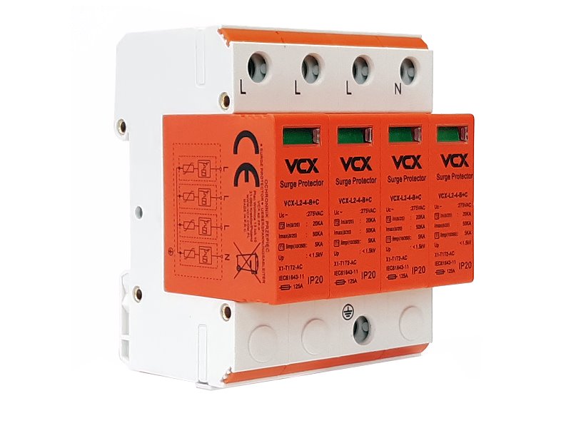 E-shop Přepěťová ochrana VCX L2-4-B+C AC třída T1T2 (B+C) 4P 5kA Professional