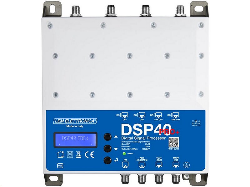 LEM DSP40 PRO+ 4G/5G programovatelný DVB-T/T2 zesilovač