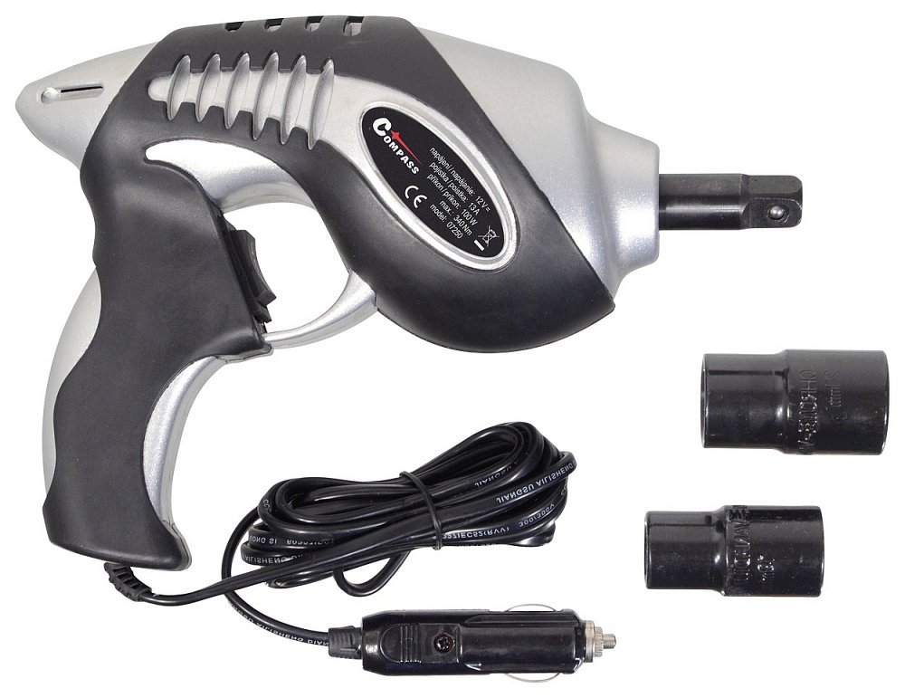 E-shop Rázový uťahovák na kolesá 12V 100W 340Nm Compass 07250